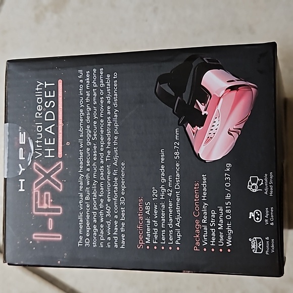 Hype I-Fx Virtual Reality Headset Compatible w/ All Smart Phones 360° Views - Picture 4 of 9